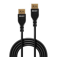 lindy 36461 slim displayport 1.4 cable 1m black