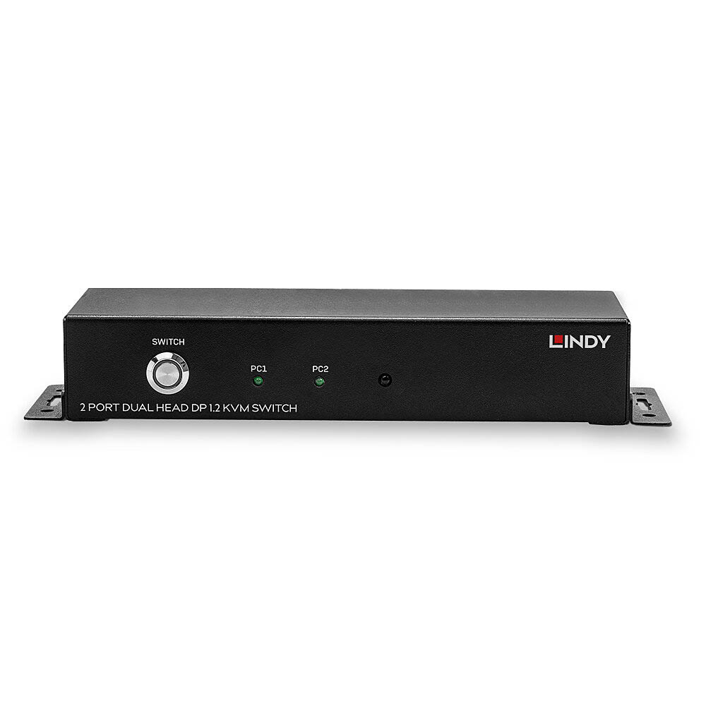 Image for LINDY 39306 2 PORT DISPLAYPORT 1.2 DUAL HEAD KVM SWITCH PRO BLACK from OFFICE NATIONAL CANNING VALE