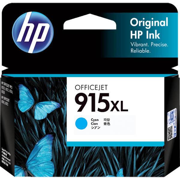 Image for HP 3YM19AA 915XL INK CARTRIDGE HIGH YIELD CYAN from Office National