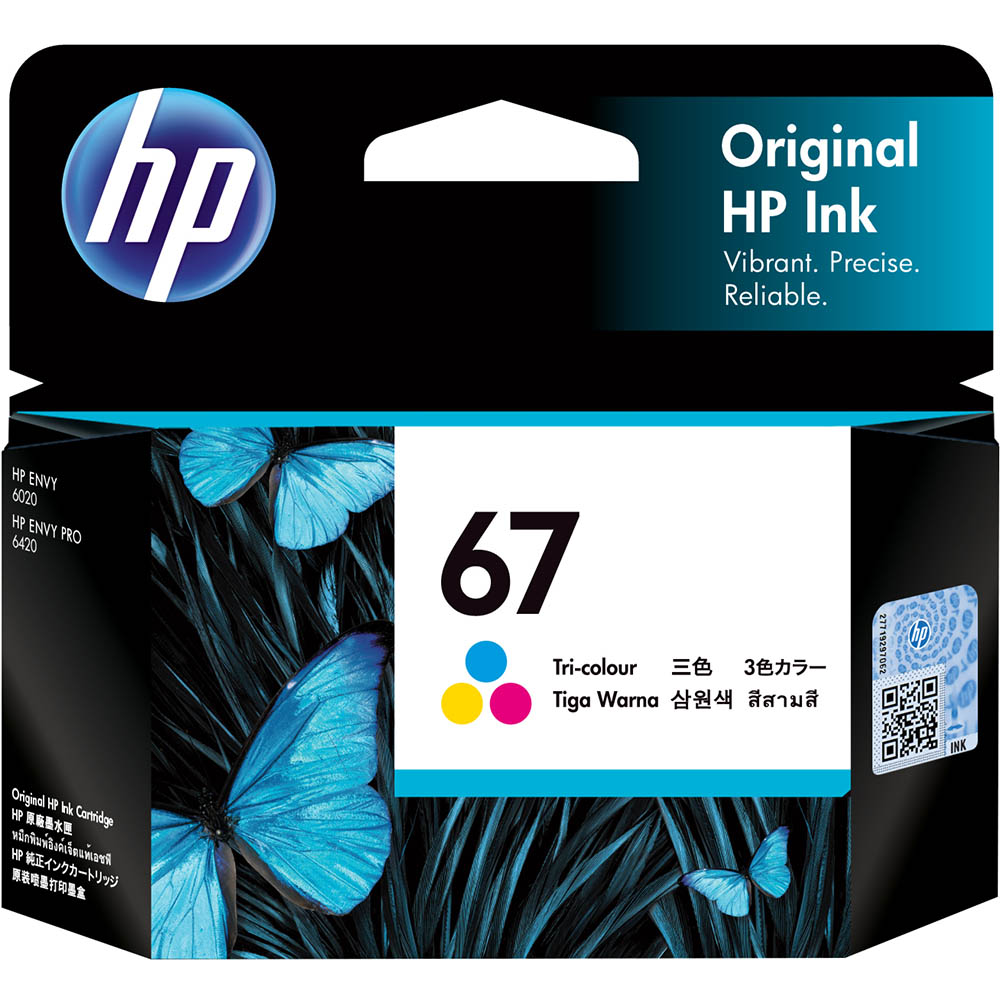 Image for HP 3YM55AA 67 INK CARTRIDGE CYAN/MAGENTA/YELLOW from Angletons Office National