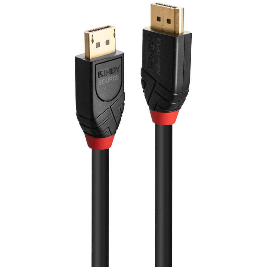 Image for LINDY 41169 ACTIVE DISPLAYPORT CABLE 1.4 10M BLACK from OFFICE NATIONAL CANNING VALE
