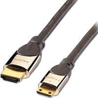 lindy 41437 cromo line high speed hdmi to mini hdmi cable 2m grey