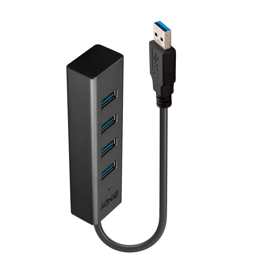 Image for LINDY 43324 4-PORT HUB USB-A 3.0 BLACK from Coffs Coast Office National