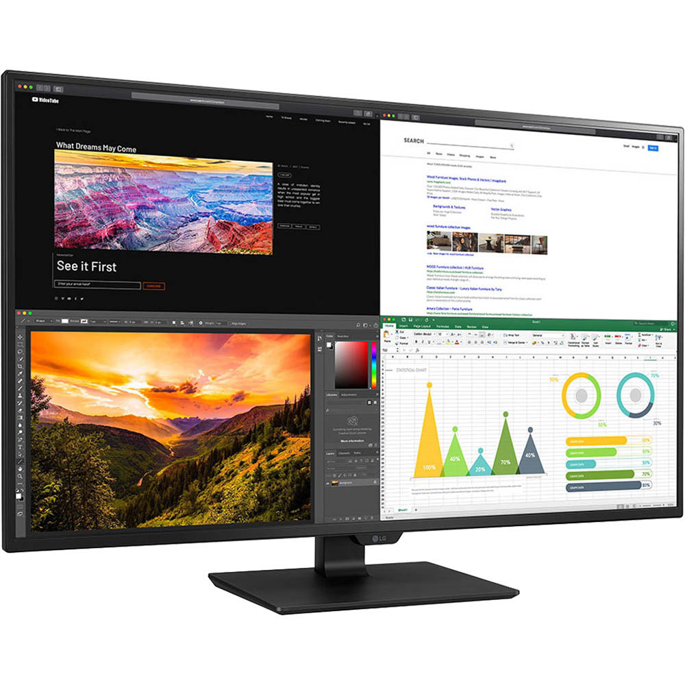 Image for LG 43UN700-B UHD 4K IPS HDR10 MONITOR 43 INCH BLACK from Absolute MBA Office National