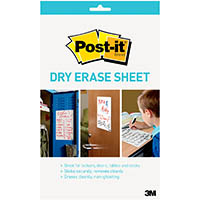 post-it super sticky instant dry erase sheets 177 x 287mm pack 3