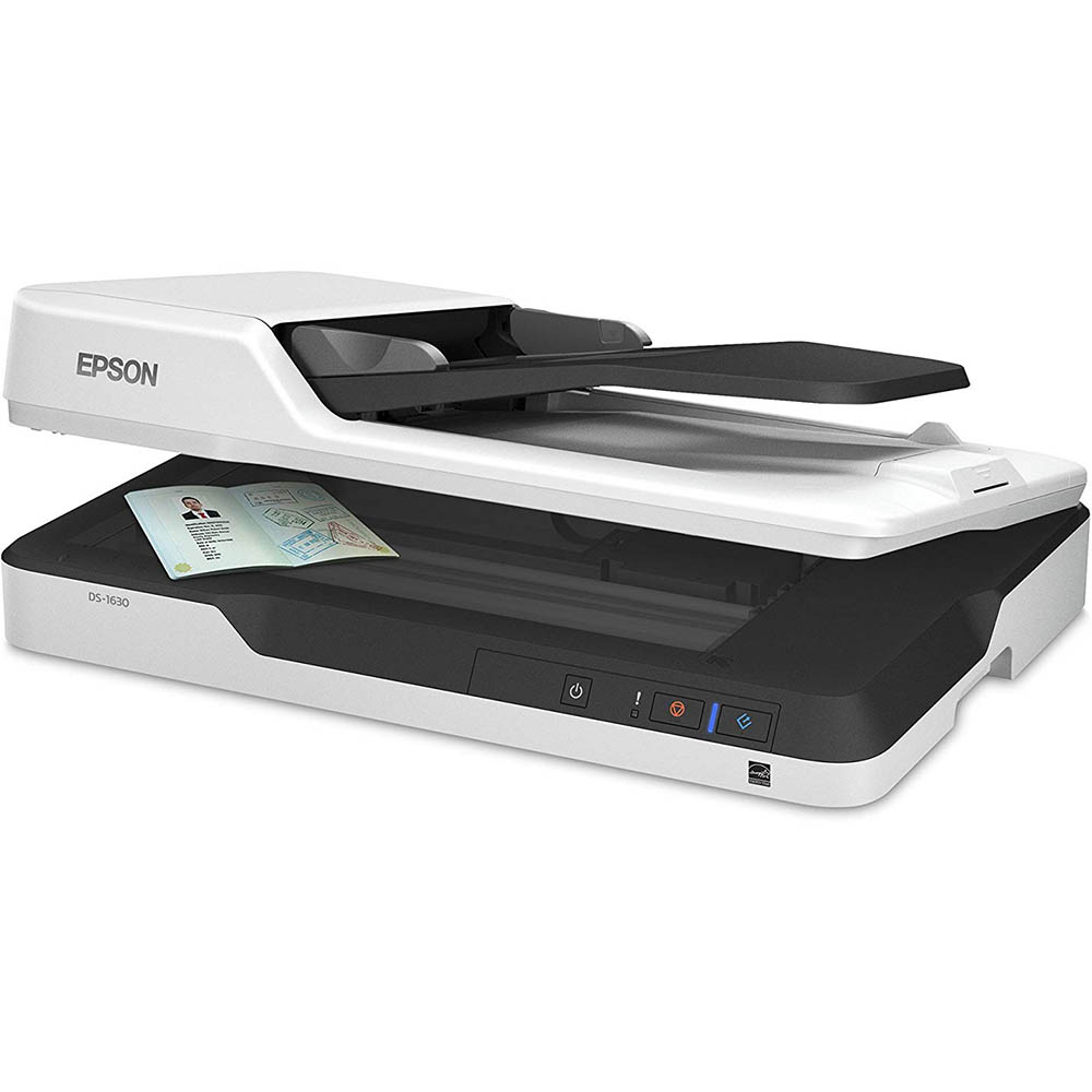 Image for EPSON DS-1630 WORKFORCE FLATBED DOCUMENT SCANNER WHITE from Office National