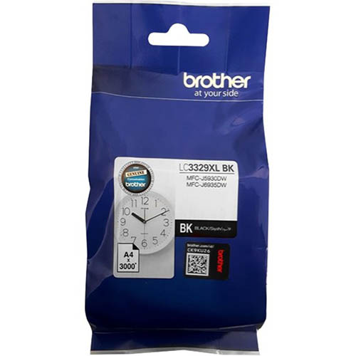 Image for BROTHER LC3329XLBK INK CARTRIDGE HIGH YIELD BLACK from Connelly's Office National