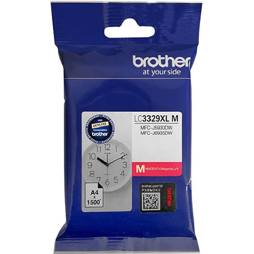 Image for BROTHER LC3329XLM INK CARTRIDGE HIGH YIELD MAGENTA from Ezi Office Supplies Gold Coast Office National