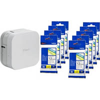 brother pt-p300bt p-touch cube bluetooth label printer bundle pack