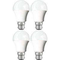 brilliant b22 classic led lightbulb a60 9w warm white pack 4