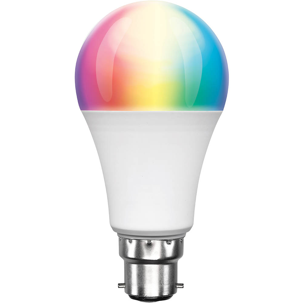 Image for BRILLIANT B22 SMART WIFI LED LIGHTBULB A60 RGB PLUS WARM WHITE from Office National Barossa