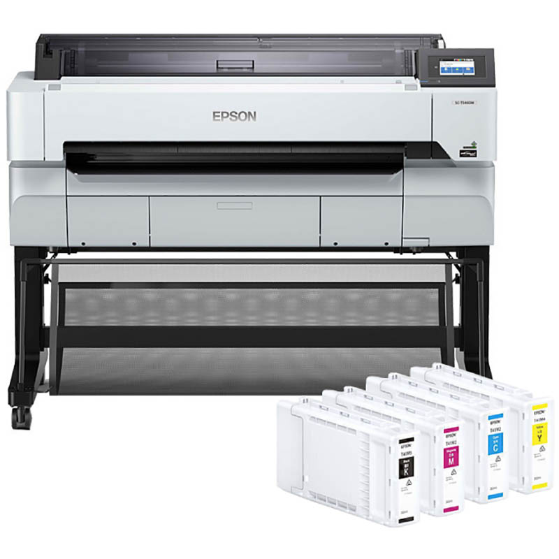 Image for EPSON SURECOLOR T5460M LARGE FORMAT PRINTER AND E41M INK CARTRIDGE COMBO from Office National Kalgoorlie