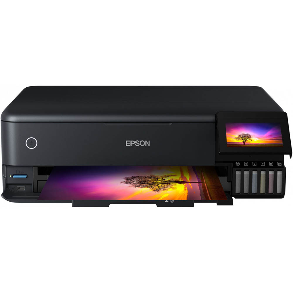 Image for EPSON ET-8550 ECOTANK WIRELESS MULTIFUNCTION INKJET PRINTER A3 BLACK from Discount Office National