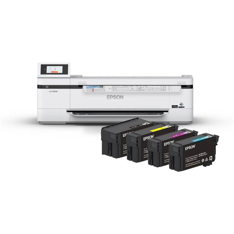 Image for EPSON SURECOLOR T3160M LARGE FORMAT PRINTER AND E40U INK CARTRIDGE COMBO from Office National Hobart