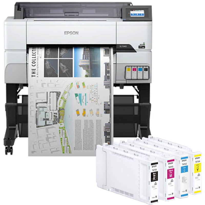 Image for EPSON SURECOLOR T3465 LARGE FORMAT PRINTER AND E41V INK CARTRIDGE COMBO from Office National Hobart