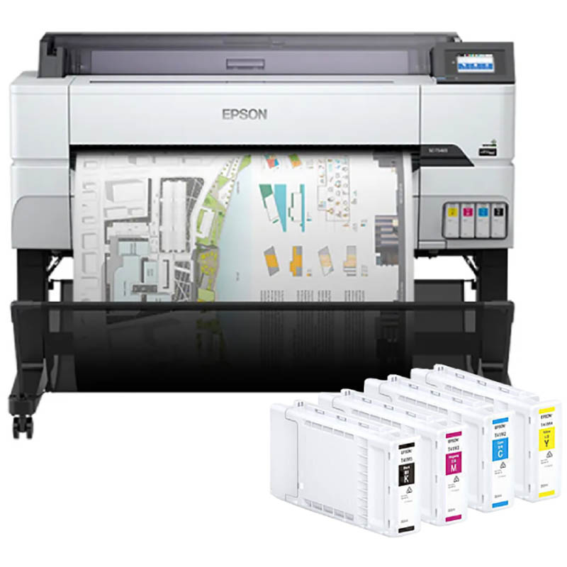 Image for EPSON SURECOLOR T5465 LARGE FORMAT PRINTER AND E41M INK CARTRIDGE COMBO from Office National Sydney Stationery