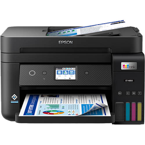Image for EPSON ET-4850 ECOTANK WIRELESS MULTIFUNCTION INKJET PRINTER A4 BLACK from Office National Capalaba