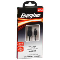 energizer micro usb cable 1.2m black