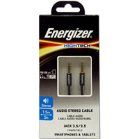 energizer audio cable jack 1.5m black