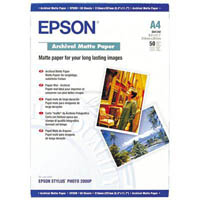 epson s041342 archival matte photo paper 192gsm a4 white pack 50