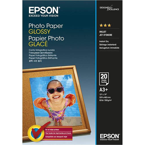 Image for EPSON S042535 GLOSSY PHOTO PAPER 200GSM A3+ WHITE PACK 20 from BACK 2 BASICS & HOWARD WILLIAM OFFICE NATIONAL