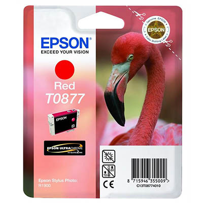 Image for EPSON T0877 INK CARTRIDGE RED from Aztec Office National
