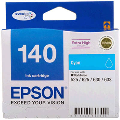 Image for EPSON T1402 140 INK CARTRIDGE HIGH YIELD CYAN from Office National Limestone Coast