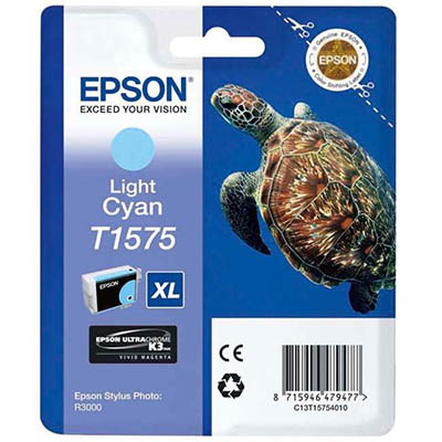 Image for EPSON T1575 INK CARTRIDGE LIGHT CYAN from Office National Hobart
