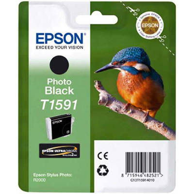 Image for EPSON T1591 INK CARTRIDGE PHOTO BLACK from Pirie Office National