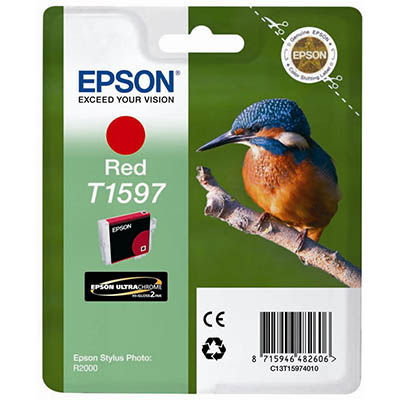 Image for EPSON T1597 INK CARTRIDGE RED from Surry Office National