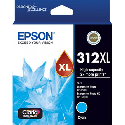 Image for EPSON 312XL INK CARTRIDGE HIGH YIELD CYAN from OFFICE NATIONAL CANNING VALE