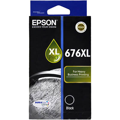 Image for EPSON 676XL INK CARTRIDGE HIGH YIELD BLACK from Complete Stationery Office National (Devonport & Burnie)