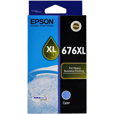 Image for EPSON 676XL INK CARTRIDGE HIGH YIELD CYAN from Emerald Office Supplies Office National