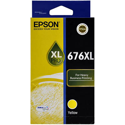 Image for EPSON 676XL INK CARTRIDGE HIGH YIELD YELLOW from Emerald Office Supplies Office National