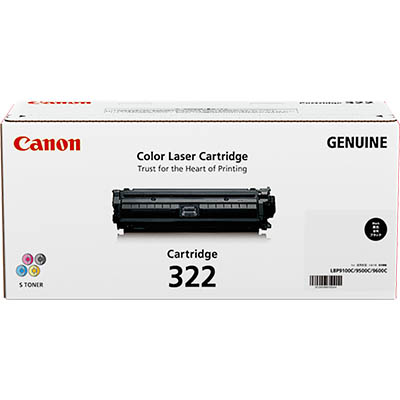 Image for CANON CART322 TONER CARTRIDGE BLACK from OFFICE NATIONAL CANNING VALE