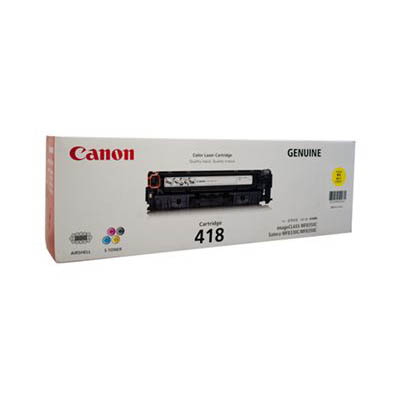 Image for CANON CART418 TONER CARTRIDGE YELLOW from Ezi Office National Tweed
