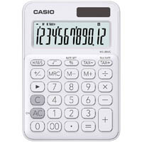 casio ms-20ucwe mini desktop calculator 12 digit white