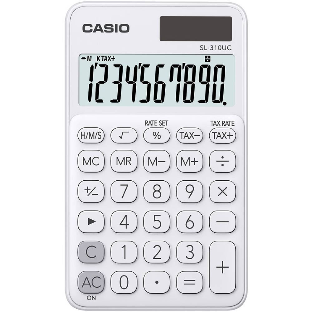 Image for CASIO SL-310UC HANDHELD CALCULATOR 10 DIGIT WHITE from Office National Hobart