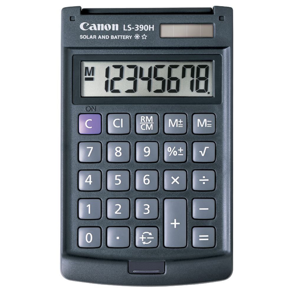 Image for CANON LS-390H POCKET CALCULATOR 8 DIGIT BLACK from Pirie Office National