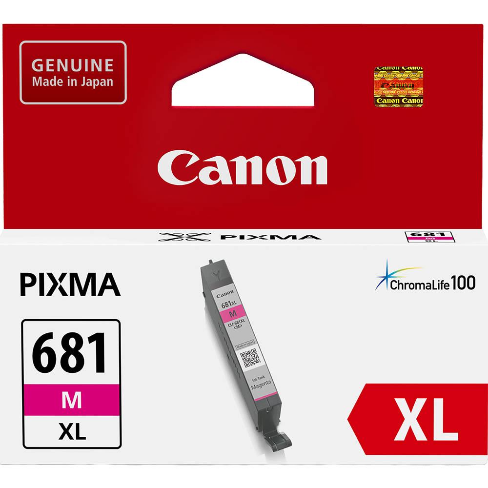 Image for CANON CLI681XL INK CARTRIDGE HIGH YIELD MAGENTA from Emerald Office Supplies Office National