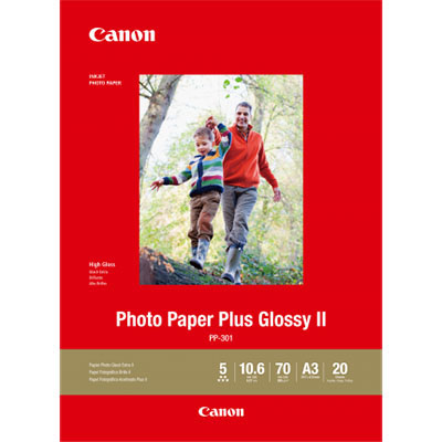 Image for CANON PP-301 GLOSSY PHOTO PAPER 265GSM A3 WHITE PACK 20 from Axsel Office National