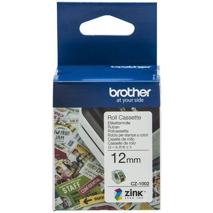 Image for BROTHER CZ1002 LABEL ROLL 12MM X 5M WHITE from Discount Office National