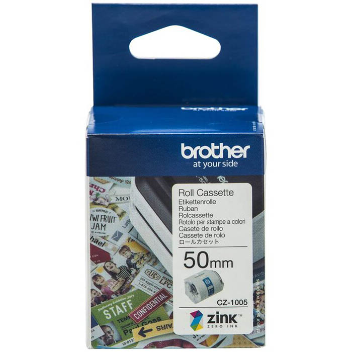 Image for BROTHER CZ1005 LABEL ROLL 50MM X 5M WHITE from Aztec Office National