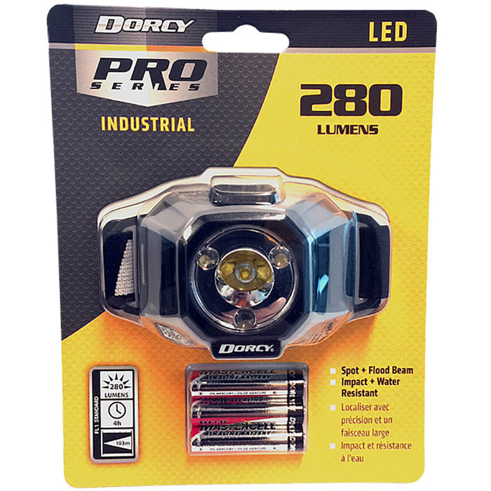Image for DORCY D2606 PRO SERIES HEADLAMP 280 LUMEN from Aztec Office National