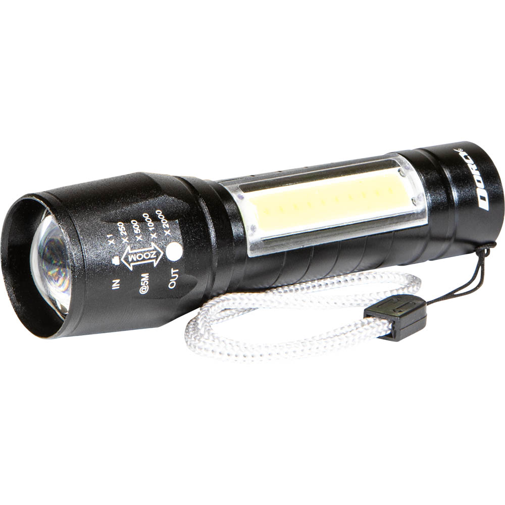 Image for DORCY D4380 USB RECHARGEABLE ULTRA HD USB FLASHLIGHT WITH AREA LIGHT 100 LUMEN from Office National Barossa