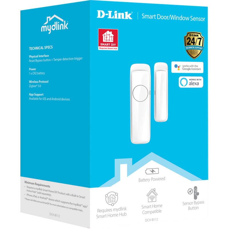 Image for D-LINK DCH-B112 MYDLINK SMART DOOR/WINDOW SENSOR WHITE from Absolute MBA Office National