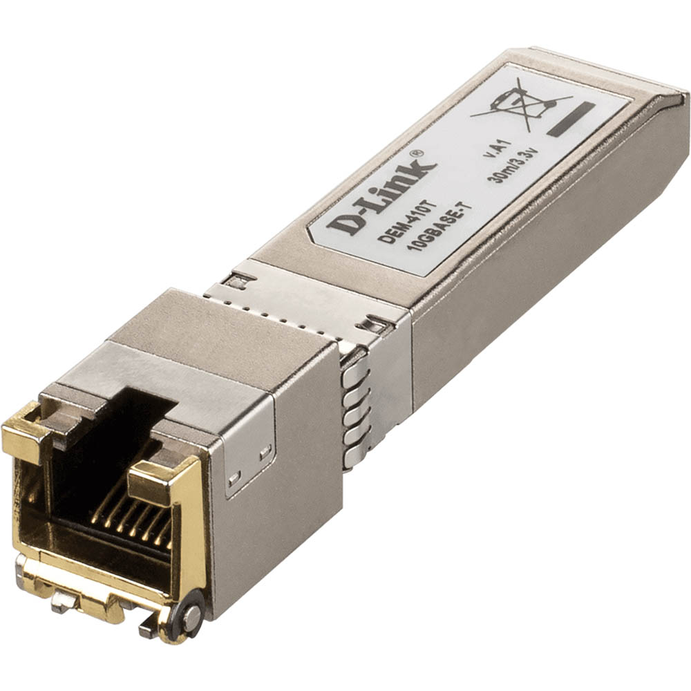 Image for D-LINK DEM-410T 10GBASE-T RJ45 COPPER SFP+ TRANSCEIVER (CAT6A 30M) from Angletons Office National