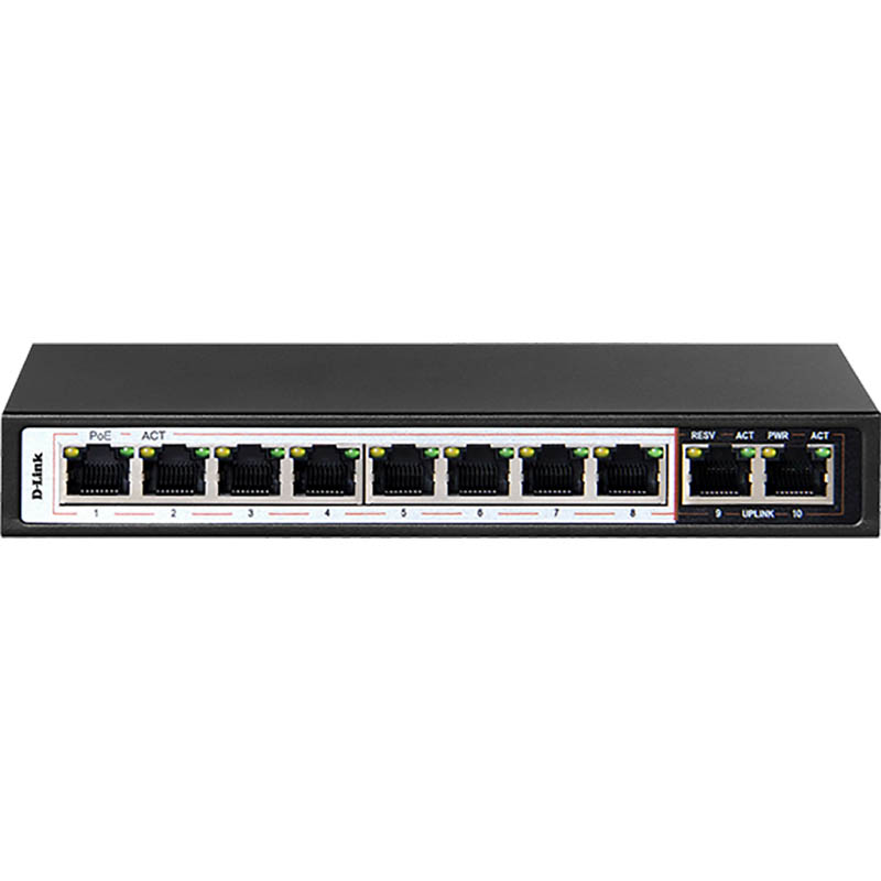 Image for D-LINK DES-F1010P-E SWITCH 10 PORT POE BLACK from PaperChase Office National