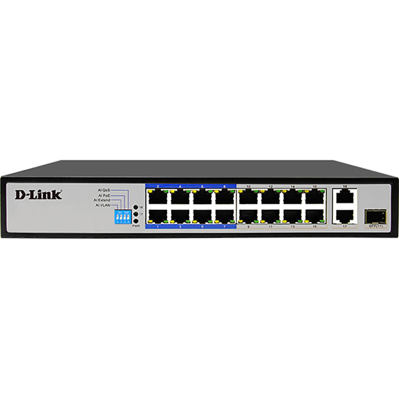 Image for D-LINK DES-F1018P-E SWITCH 18 PORT POE BLACK from Pirie Office National