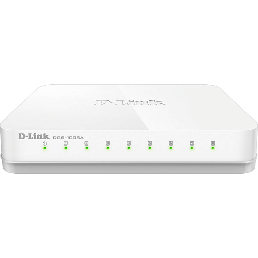 Image for D-LINK DGS-1008A DESKTOP SWITCH 8 PORT GIGABIT WHITE from PaperChase Office National